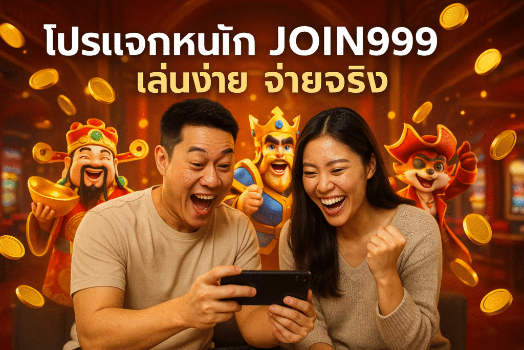 โปรแจกหนัก JOIN999 เล่นง่าย จ่ายจริง